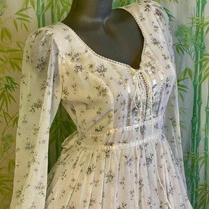 SOLD Vintage Gunne Sax Prairie M/L  Maxi Dress